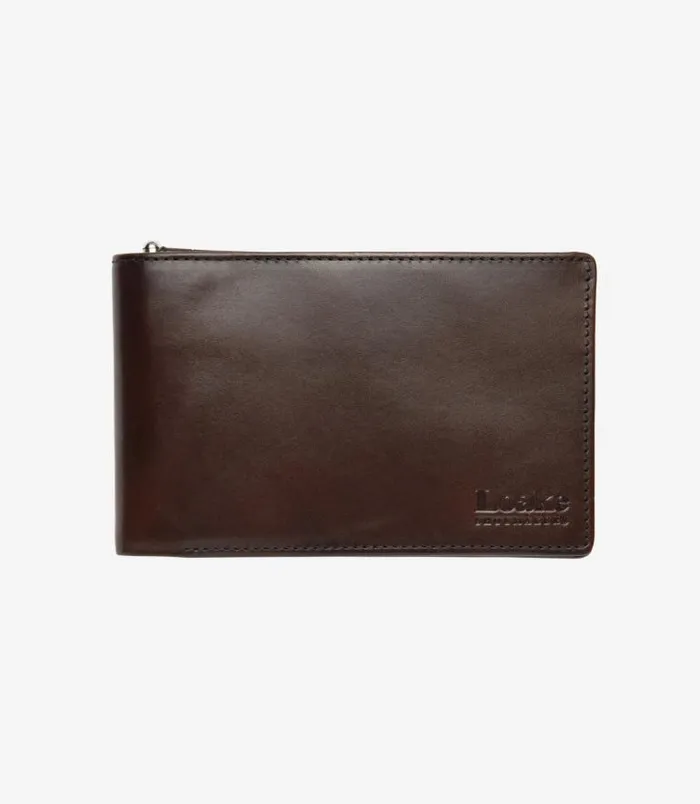 Men Loake Wallets Card Holders Luxury Travel Wallet Dark Brown