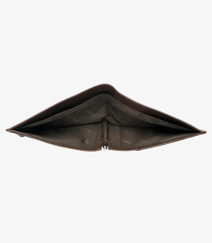 Men Loake Wallets Card Holders Luxury Travel Wallet Dark Brown