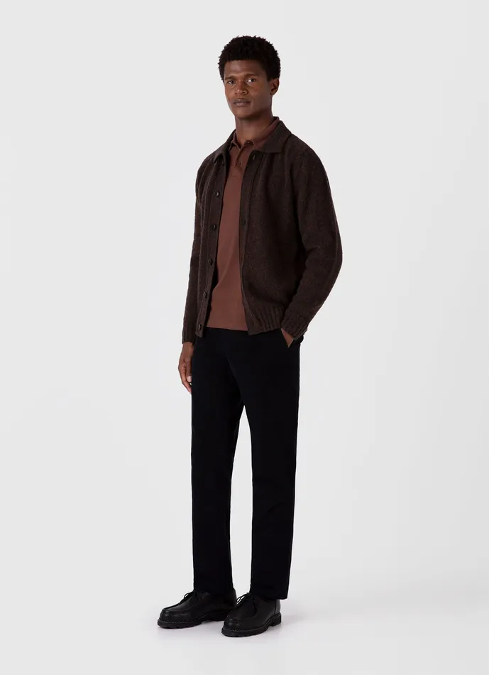 Men Long Sleeve Riviera Polo Shirt Cocoa Brown Polo Shirts ussunspel Men Long Sleeve Riviera Polo Shirt Cocoa Brown Polo Shirts ussunspel