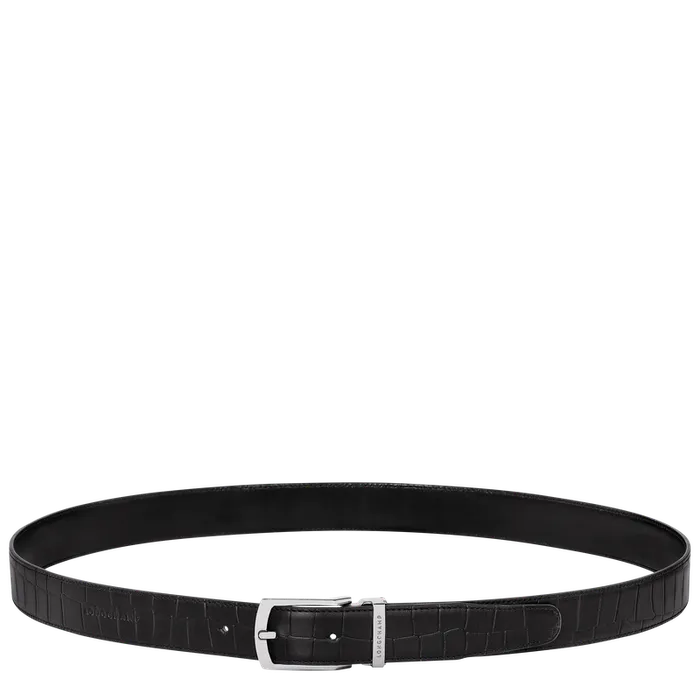 Men Longchamp Delta Box Black Belts