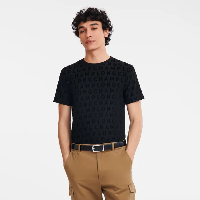 Men Longchamp Delta Box Black Belts