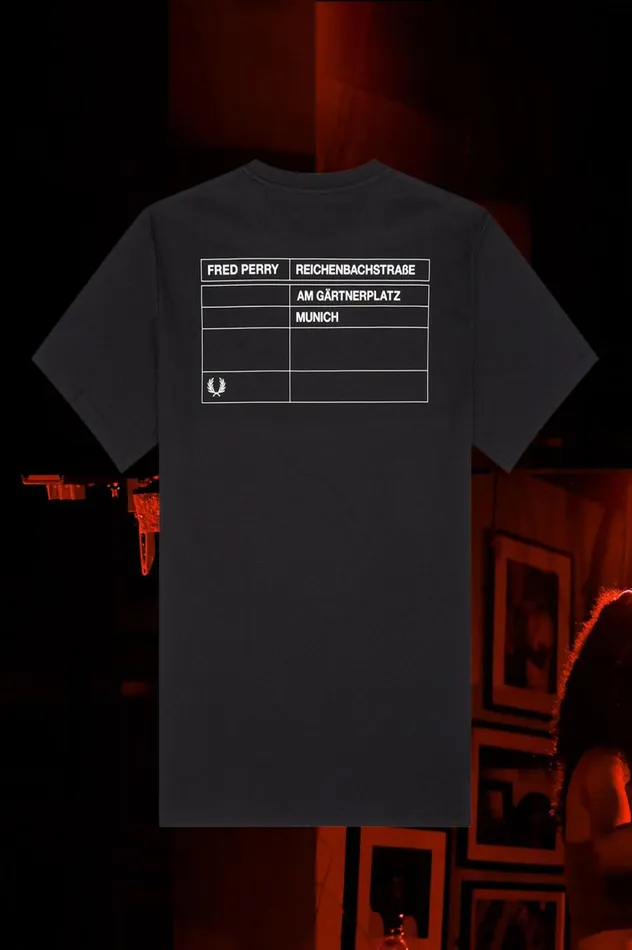 Men Munich Ringer TShirt Black Fred Perry TShirts