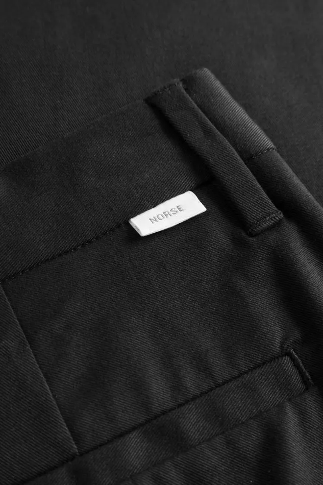 Men Norse Standard Chino Black Norse Projects Trousers