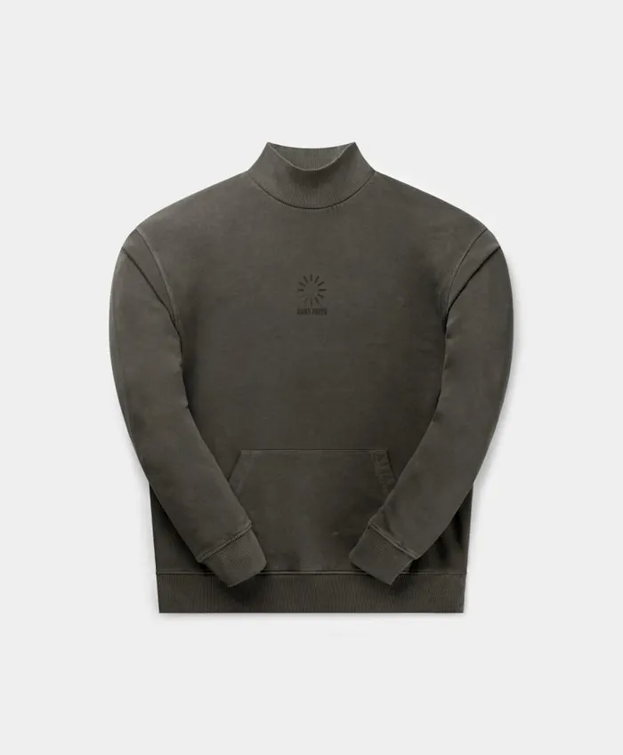 Men Obsidian Black Buffering Oversized Sweater Daily Paper Hoodies and Sweaters