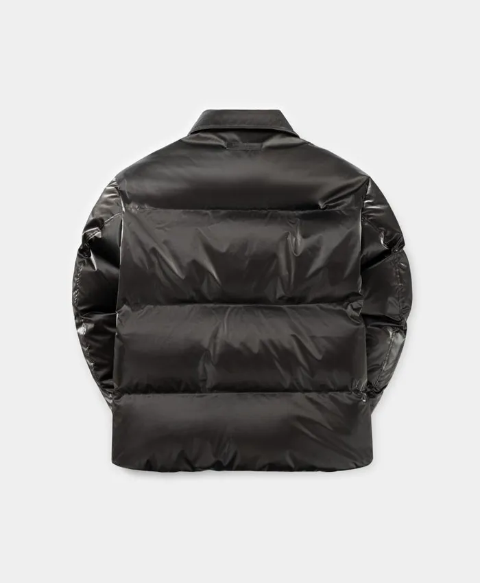 Men Obsidian Black Wole Shirt Puffer Jacket Daily Paper Jackets