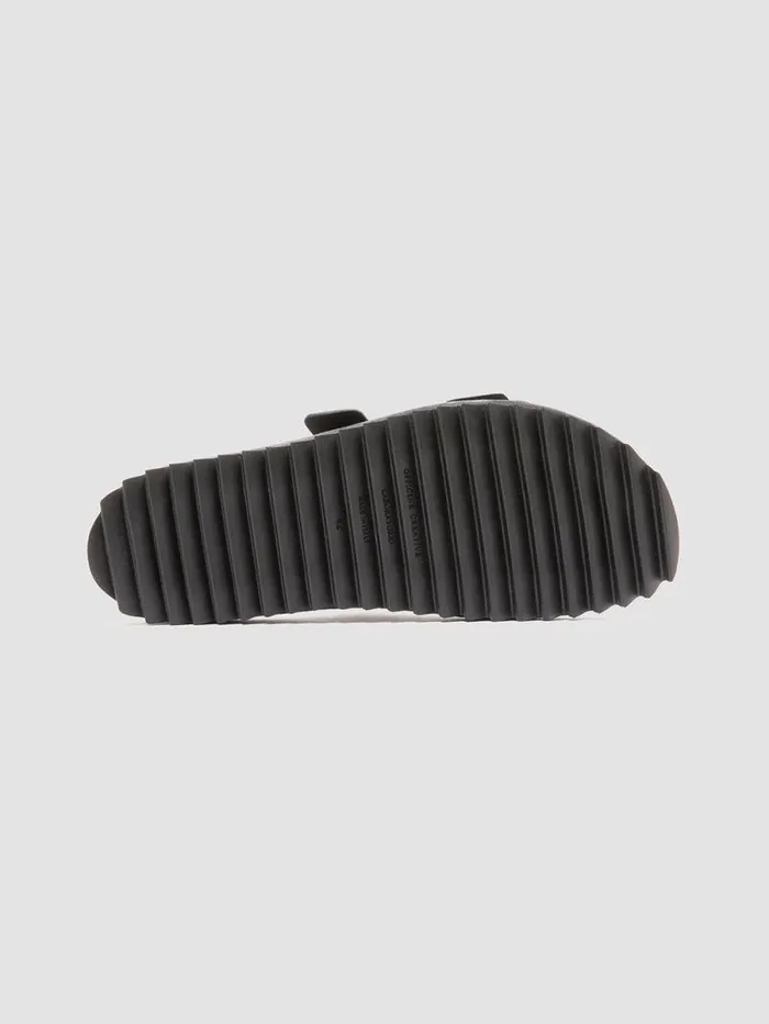 Men Officine Creative Footwear AGOR 010 Blue Suede Slide Sandals Men Officine Creative Footwear AGOR 010 Blue Suede Slide Sandals