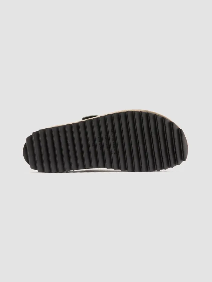 Men Officine Creative Footwear AGOR 010 Green Suede Slide Sandals Men Officine Creative Footwear AGOR 010 Green Suede Slide Sandals