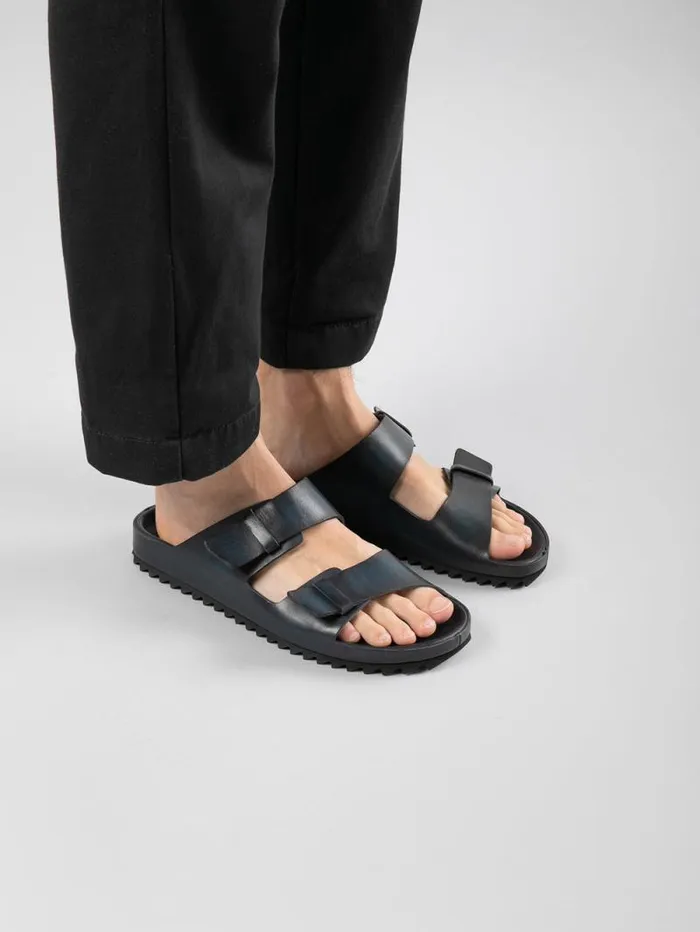 Men Officine Creative Footwear AGORA039 002 Black Leather Sandals Men Officine Creative Footwear AGORA039 002 Black Leather Sandals