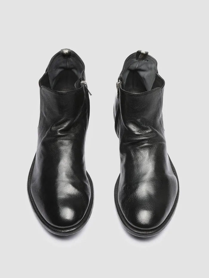 Men Officine Creative Footwear ARC 514 Black Leather Boots