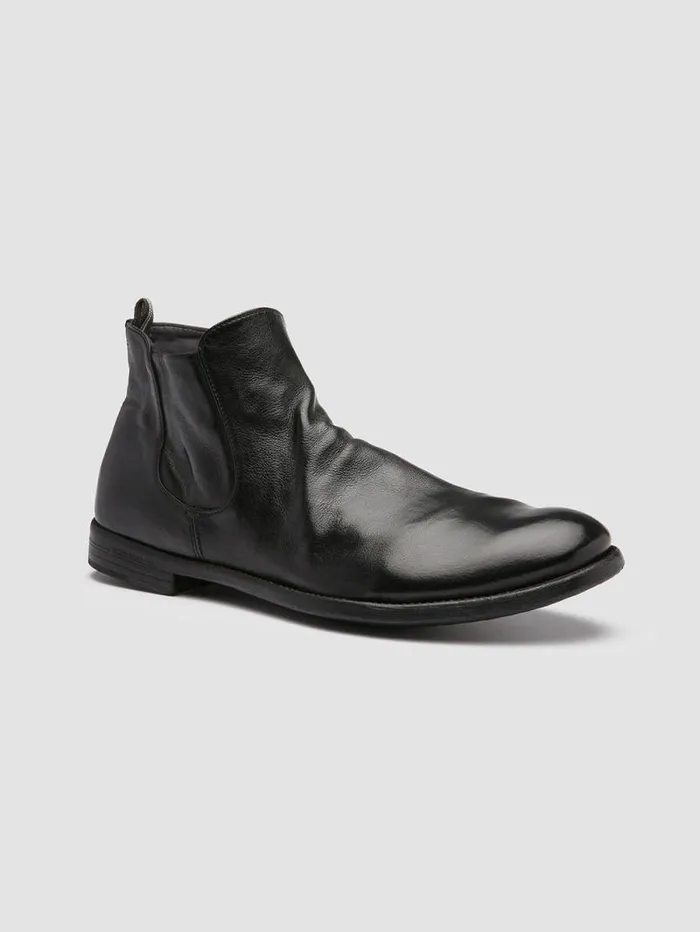 Men Officine Creative Footwear ARC 514 Black Leather Boots