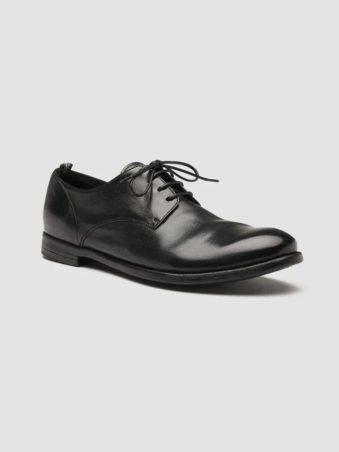 Men Officine Creative Footwear ARC 515 Black Leather Derby Shoes