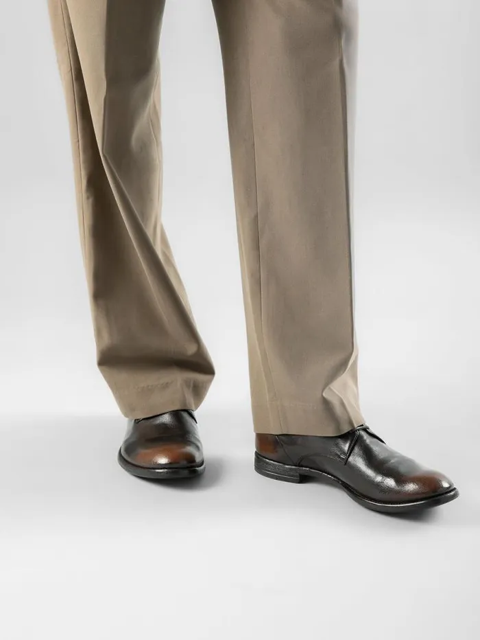 Men Officine Creative Footwear ARC 515 Black Leather Derby Shoes