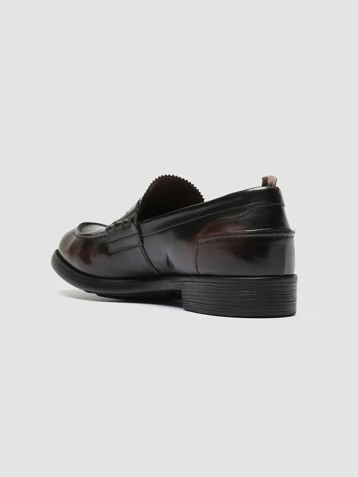 Men Officine Creative Footwear CHRONICLE 056 Dark Brown Leather Penny Loafers Men Officine Creative Footwear CHRONICLE 056 Dark Brown Leather Penny Loafers