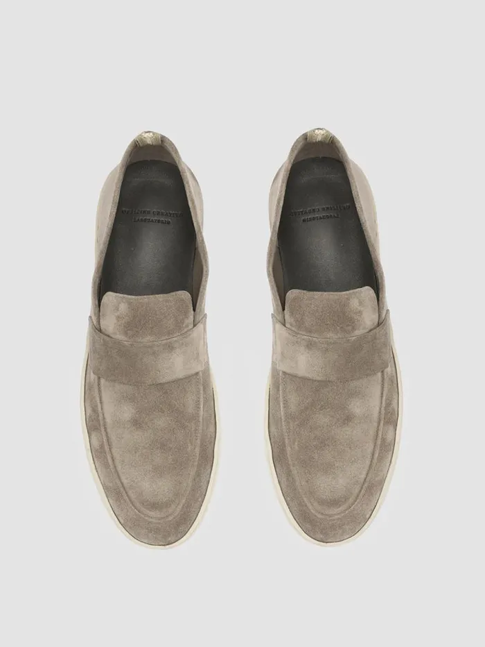 Men Officine Creative Footwear HERBIE 001 Taupe Suede Penny Loafers