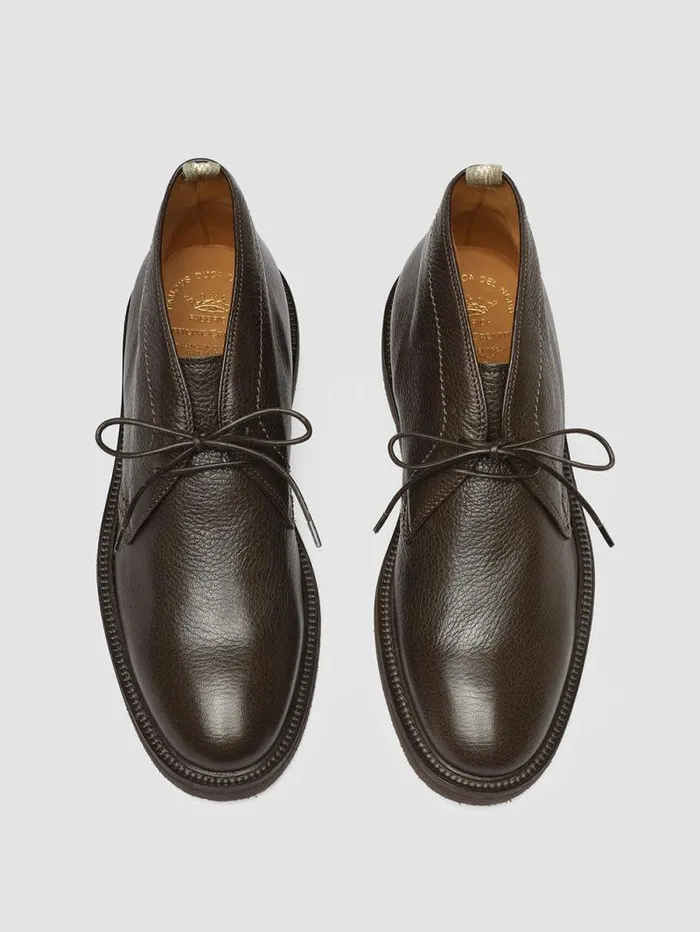 Men Officine Creative Footwear HOPKINS FLEXI 202 Brown Leather Chukka Boots Men Officine Creative Footwear HOPKINS FLEXI 202 Brown Leather Chukka Boots
