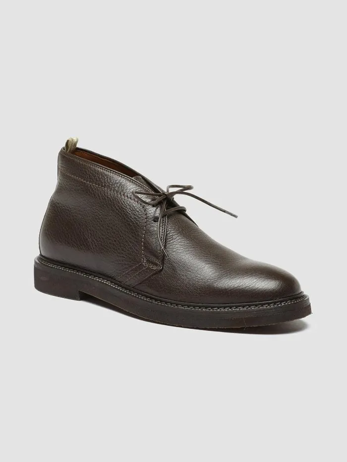 Men Officine Creative Footwear HOPKINS FLEXI 202 Brown Leather Chukka Boots Men Officine Creative Footwear HOPKINS FLEXI 202 Brown Leather Chukka Boots