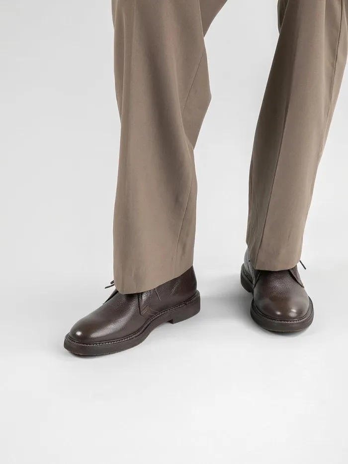 Men Officine Creative Footwear HOPKINS FLEXI 202 Brown Leather Chukka Boots Men Officine Creative Footwear HOPKINS FLEXI 202 Brown Leather Chukka Boots