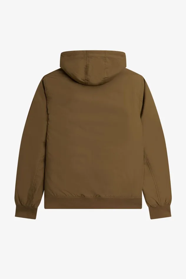Men Padded Hooded Brentham Jacket Shaded Stone Fred Perry Coats and Jackets