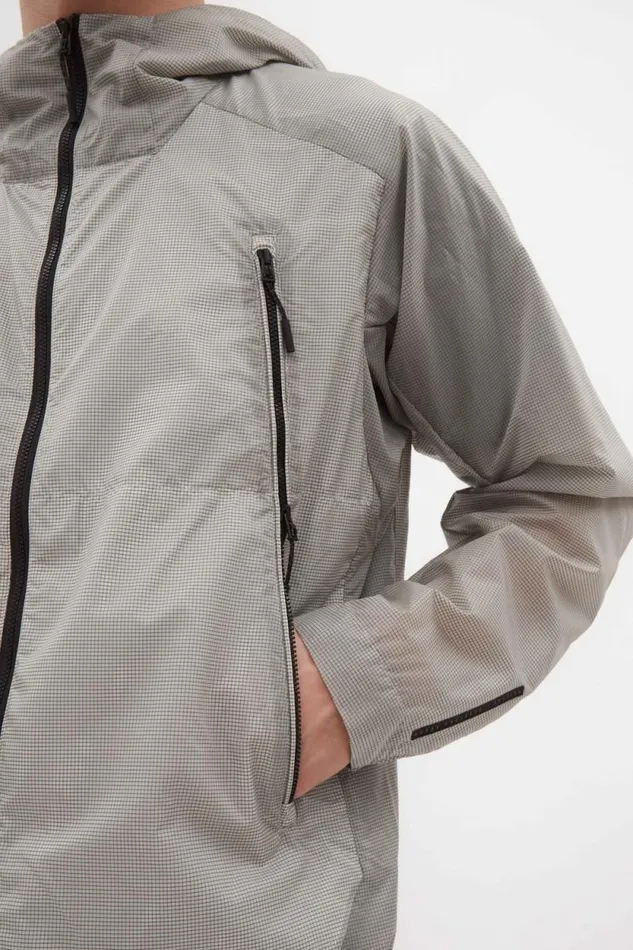 Men Pasmo Hooded Windbreaker Jacket Lucid White Norse Projects Outerwear