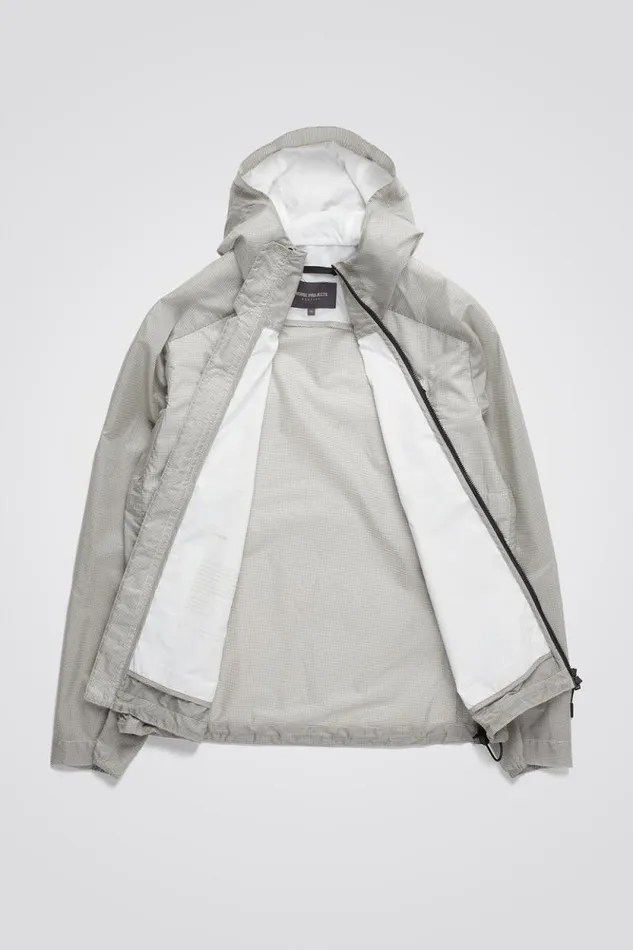 Men Pasmo Hooded Windbreaker Jacket Lucid White Norse Projects Outerwear