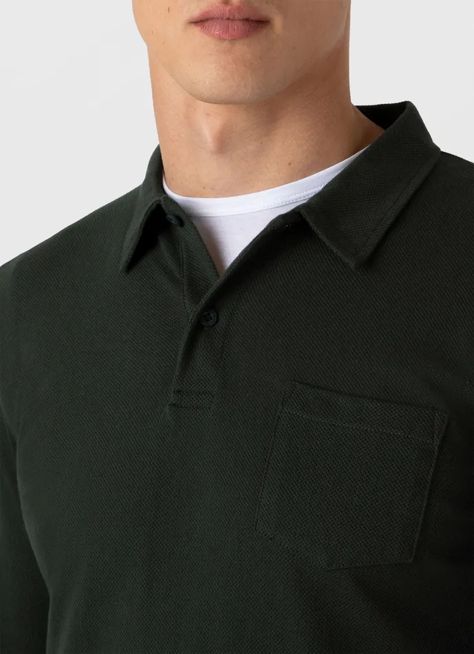 Men Polo Shirts ussunspel Long Sleeve Riviera Polo Shirt Holly Green Men Polo Shirts ussunspel Long Sleeve Riviera Polo Shirt Holly Green