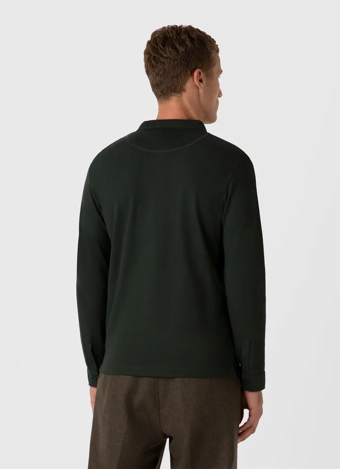 Men Polo Shirts ussunspel Long Sleeve Riviera Polo Shirt Holly Green Men Polo Shirts ussunspel Long Sleeve Riviera Polo Shirt Holly Green