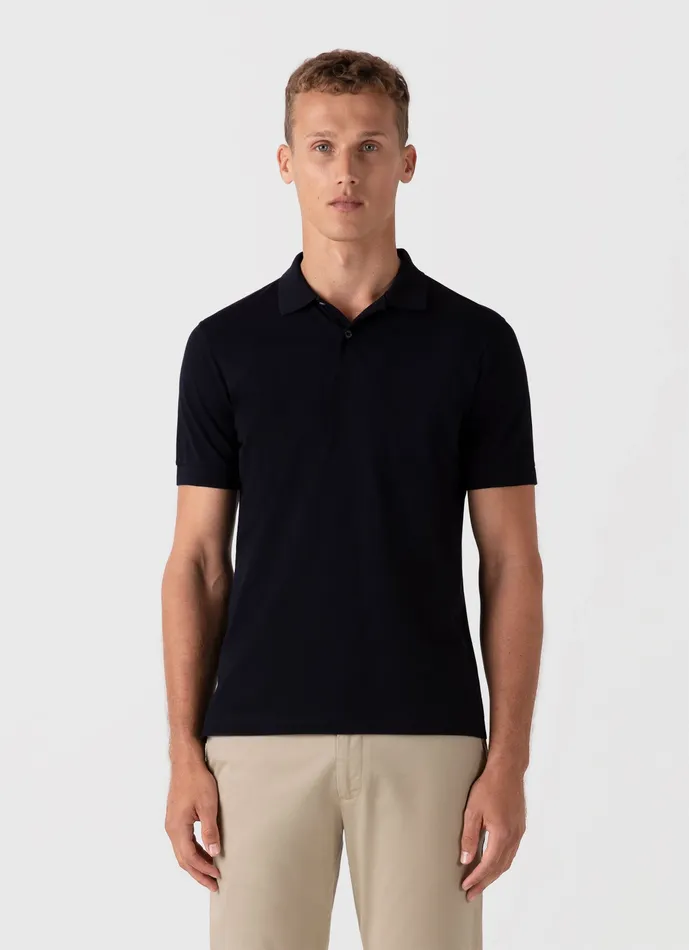 Men Polo Shirts ussunspel Piqu Polo Shirt Midnight Navy Men Polo Shirts ussunspel Piqu Polo Shirt Midnight Navy