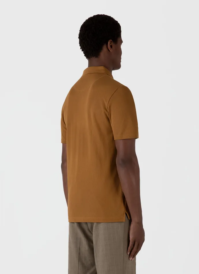 Men Polo Shirts ussunspel Riviera Polo Shirt Golden Brown