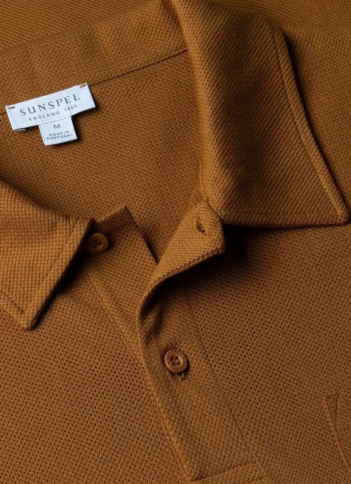 Men Polo Shirts ussunspel Riviera Polo Shirt Golden Brown