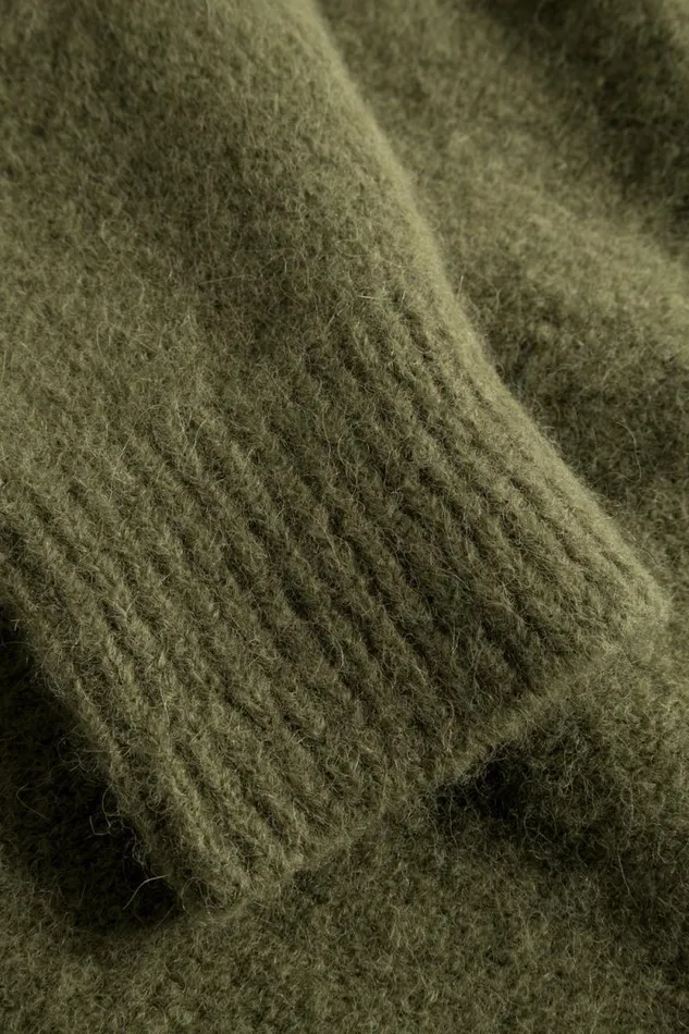 Men Rasmus Relaxed Brushed Polo Ivy Green Norse Projects Knitwear