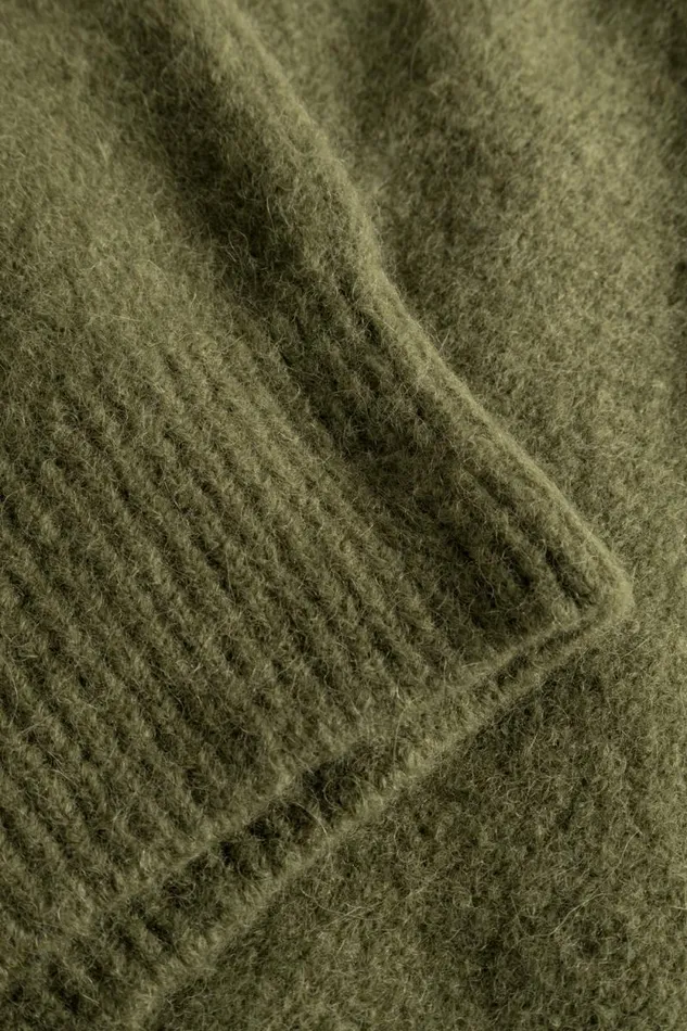 Men Rasmus Relaxed Brushed Polo Ivy Green Norse Projects Knitwear