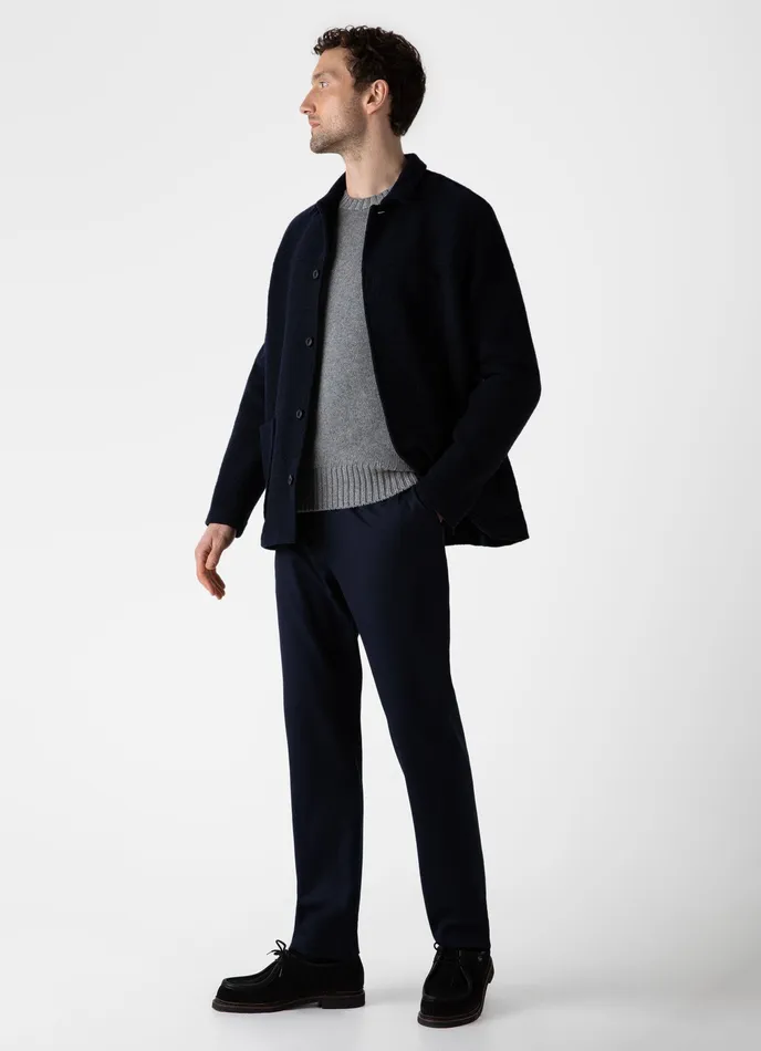 Men Roxburgh Cashmere Jumper Mid Grey Melange Knitwear ussunspel Men Roxburgh Cashmere Jumper Mid Grey Melange Knitwear ussunspel