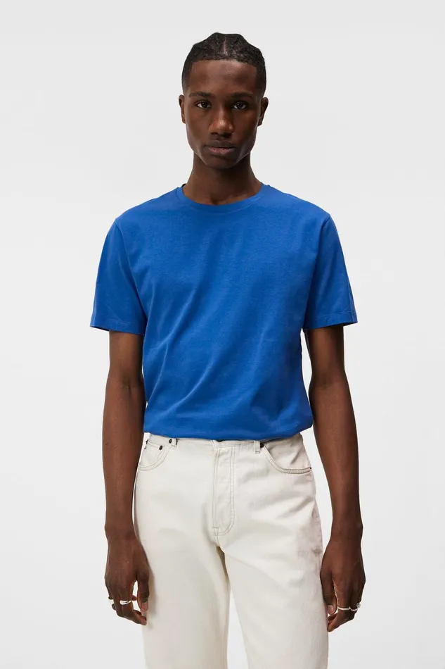 Men Sid Basic Cotton Tee Blue Quartz JLindeberg Tshirts