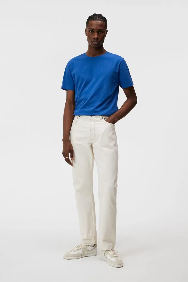 Men Sid Basic Cotton Tee Blue Quartz JLindeberg Tshirts Men Sid Basic Cotton Tee Blue Quartz JLindeberg Tshirts