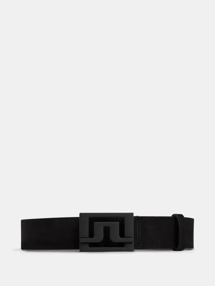 Men Slater Leather Belt Black JLindeberg Belts