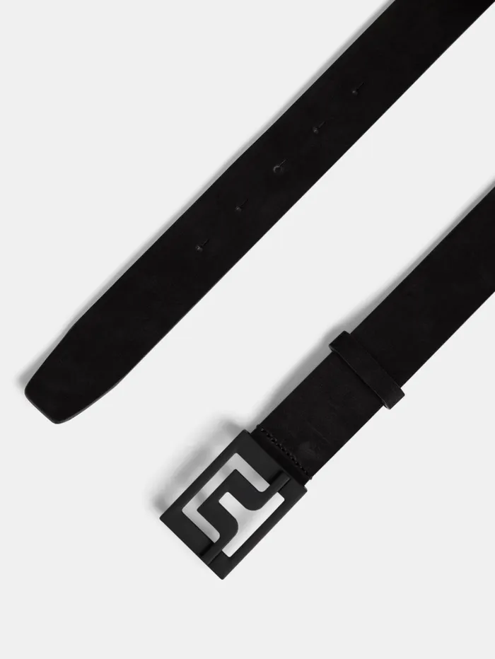 Men Slater Leather Belt Black JLindeberg Belts