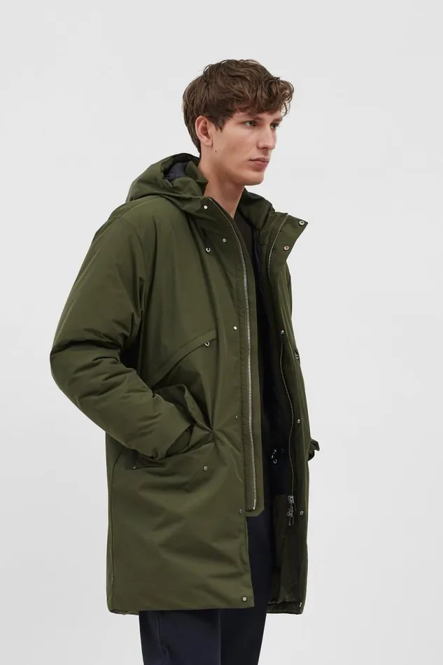 Men Stavanger Military Nylon Parka Army Green Norse Projects Outerwear