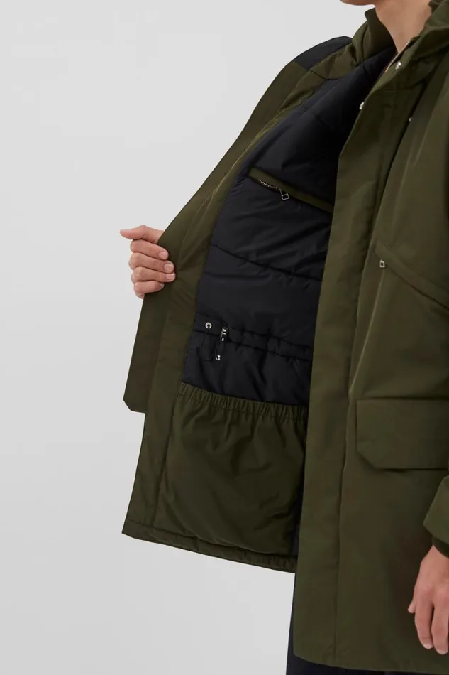 Men Stavanger Military Nylon Parka Army Green Norse Projects Outerwear