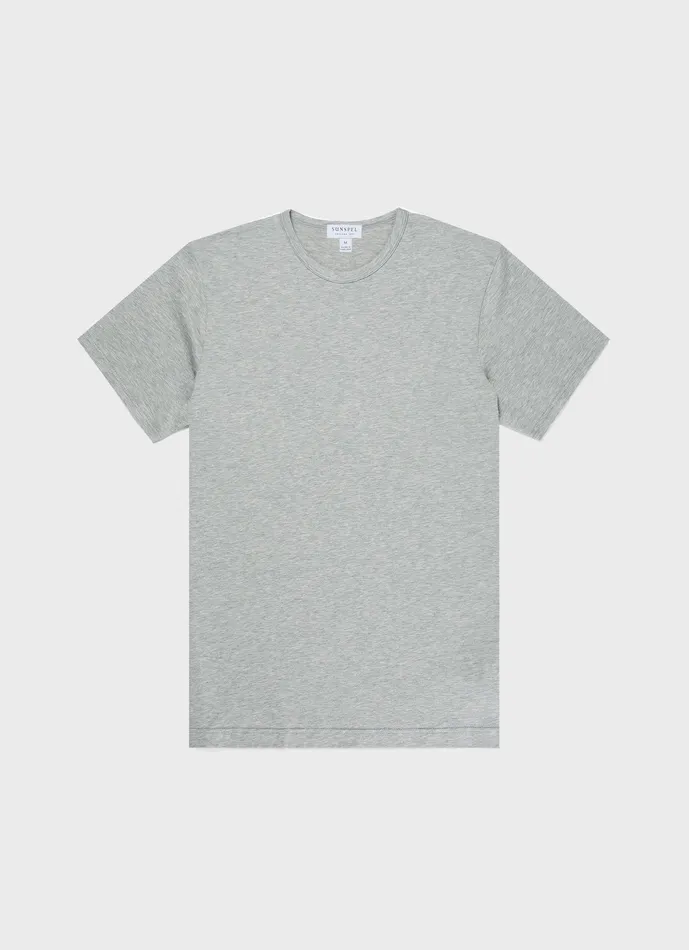 Men Tshirts ussunspel Classic Tshirt Grey Melange