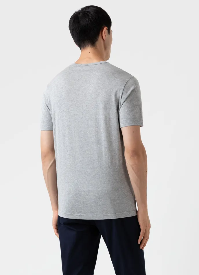 Men Tshirts ussunspel Classic Tshirt Grey Melange Men Tshirts ussunspel Classic Tshirt Grey Melange