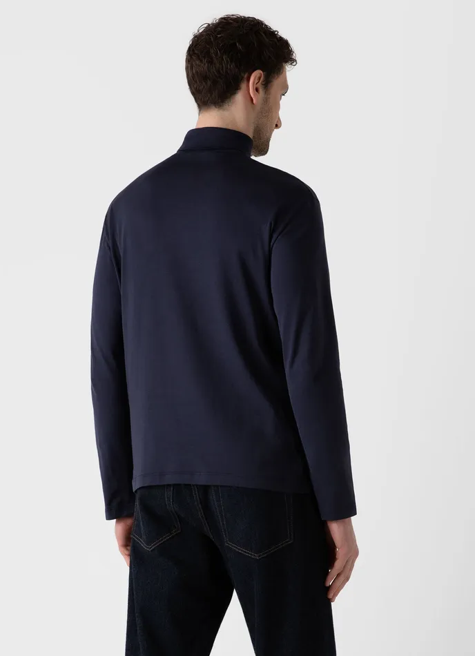 Men Tshirts ussunspel Long Sleeve Roll Neck Tshirt Navy Men Tshirts ussunspel Long Sleeve Roll Neck Tshirt Navy