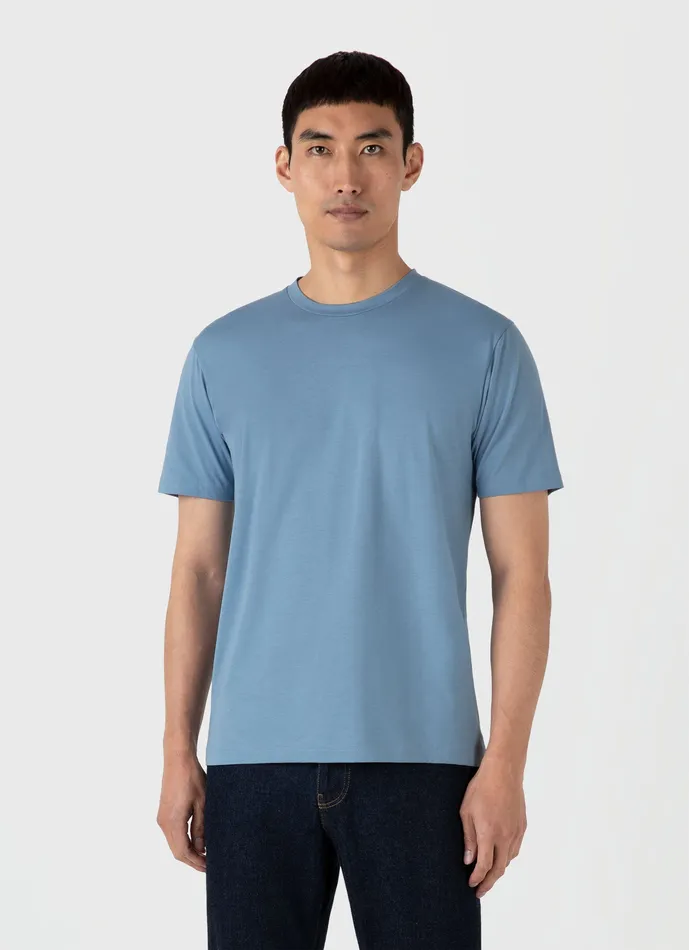 Men Tshirts ussunspel Riviera Midweight Tshirt Como Blue Men Tshirts ussunspel Riviera Midweight Tshirt Como Blue