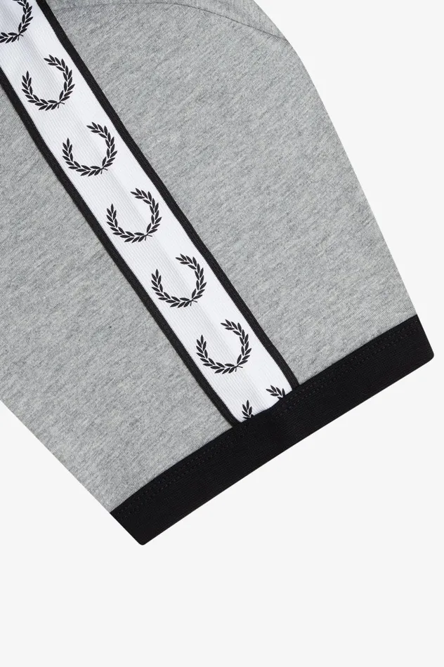 Men Taped Ringer TShirt Steel Marl Fred Perry TShirts