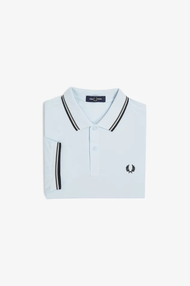 Men The ShirtM3600 Light Icefield Greenblack Fred Perry The Fred Perry Shirt