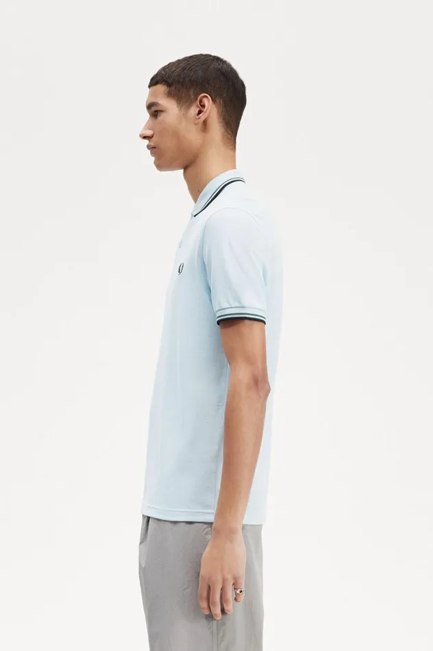 Men The ShirtM3600 Light Icefield Greenblack Fred Perry The Fred Perry Shirt