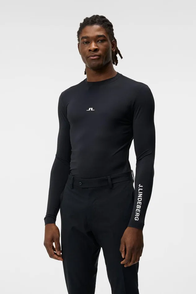 Men Thor Long Sleeve Black JLindeberg Base and Mid Layers