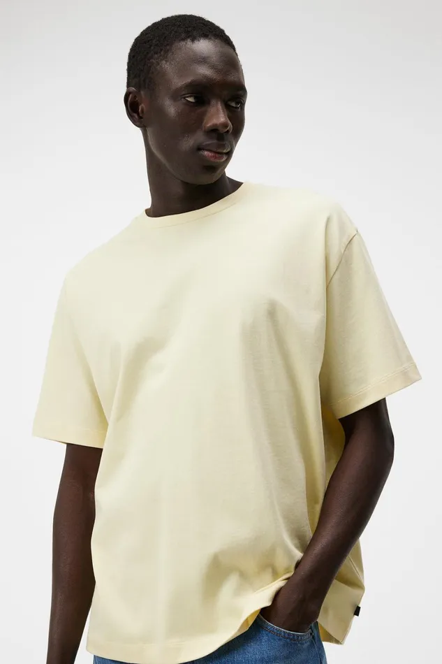 Men Tjorn Boxy Heavyweight Tshirt Pear Sorbet JLindeberg Tshirts Men Tjorn Boxy Heavyweight Tshirt Pear Sorbet JLindeberg Tshirts