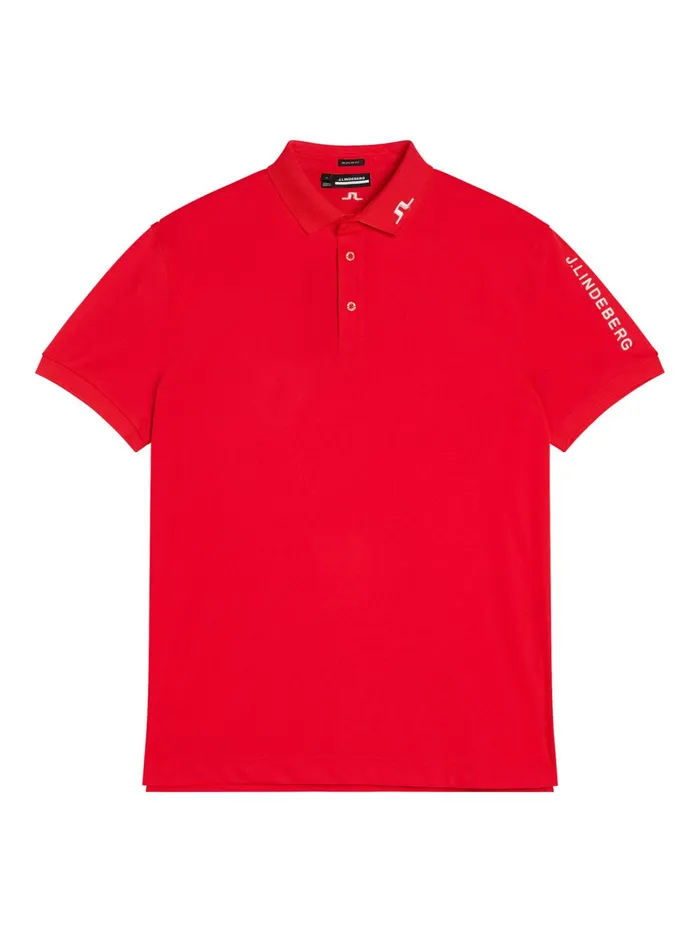 Men Tour Tech Reg Fit Polo Fiery Red JLindeberg Polo Shirts Men Tour Tech Reg Fit Polo Fiery Red JLindeberg Polo Shirts