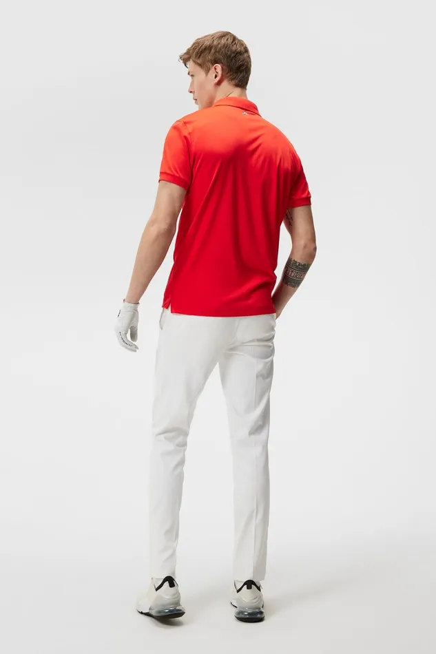 Men Tour Tech Reg Fit Polo Fiery Red JLindeberg Polo Shirts Men Tour Tech Reg Fit Polo Fiery Red JLindeberg Polo Shirts