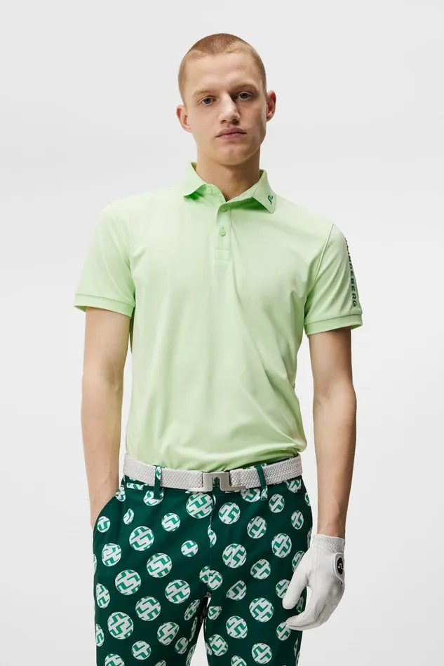 Men Tour Tech Reg Fit Polo Patina Green JLindeberg Polo Shirts